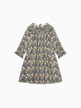 Navy Floral Margot Girl Hand-Smocked Dress