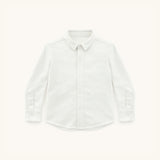 Boys' Knit Button Down in White