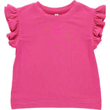 Girls Ruffle Crop Top, Pink