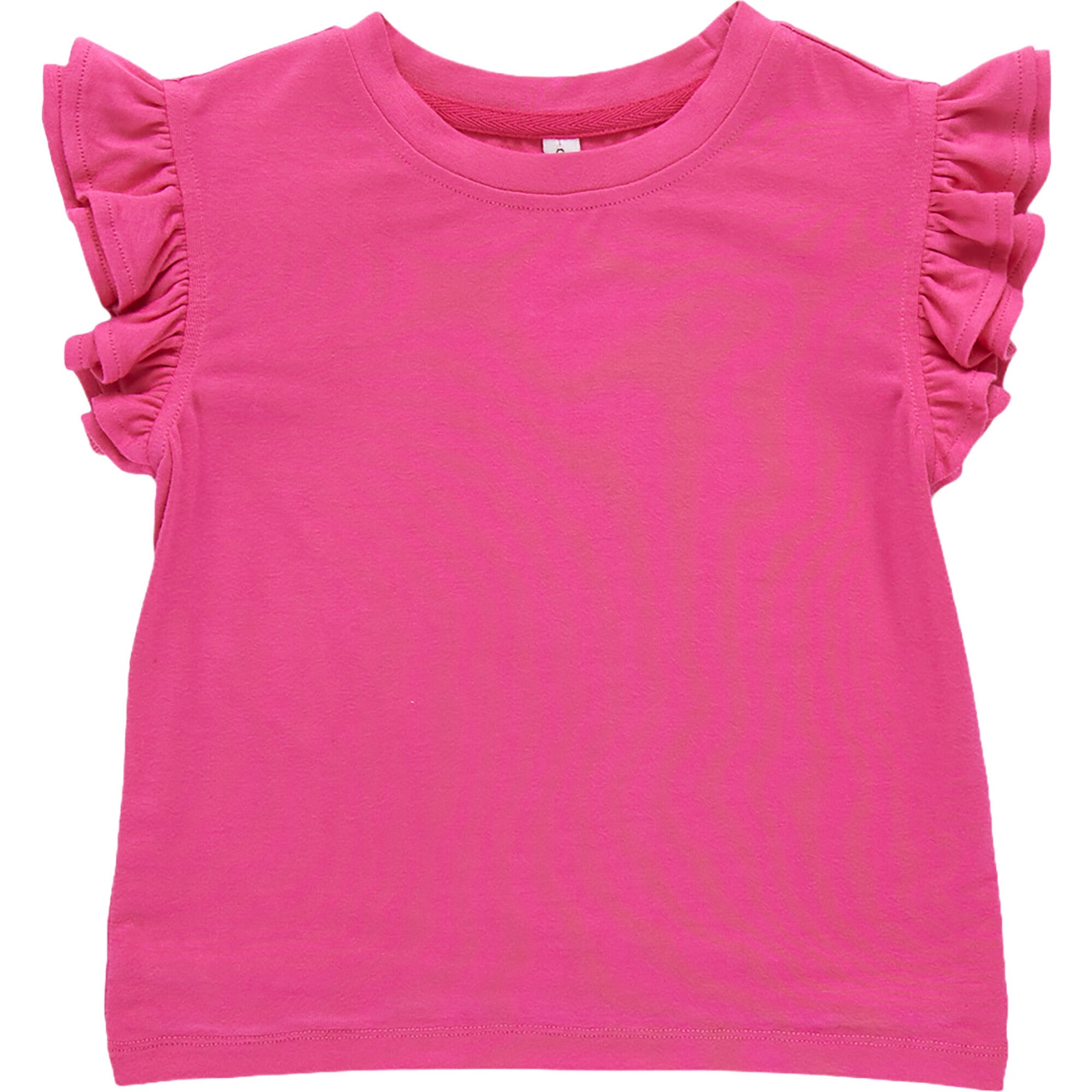 Girls Ruffle Crop Top, Pink