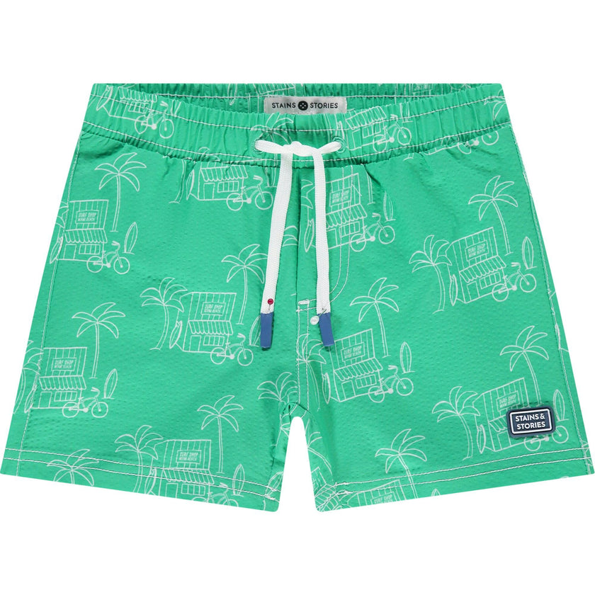 Surf Shop Graphic Swim Shorts