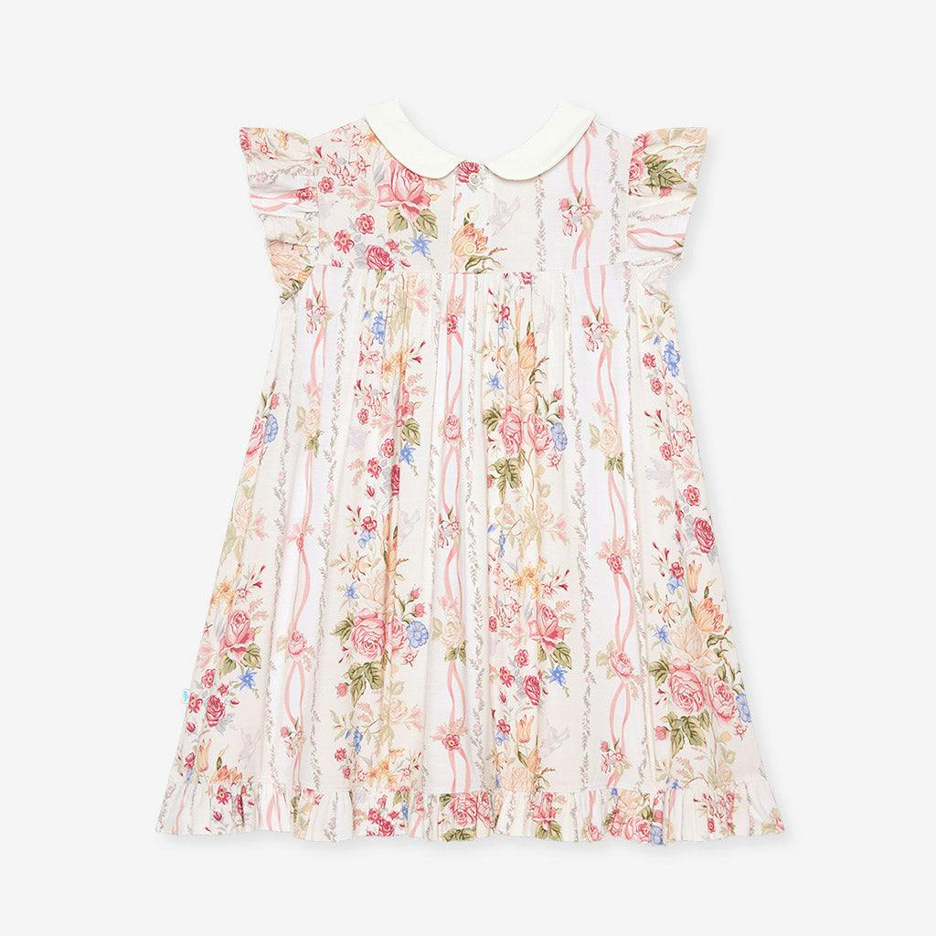Janey Collared Smocked Ruffled Dress