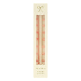 Pink Swirl Taper Candles