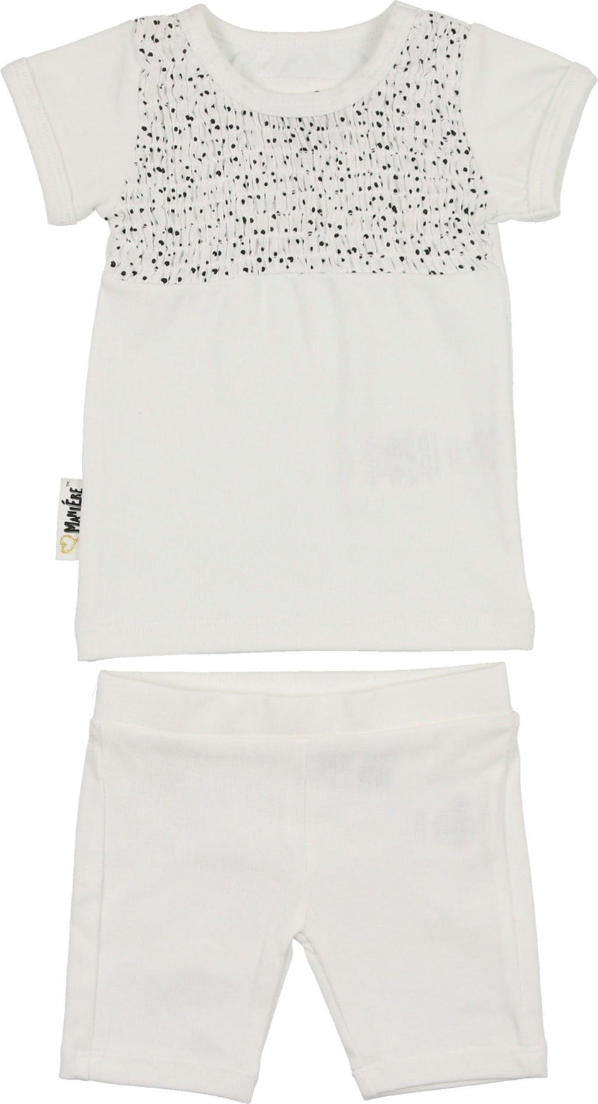 Boys Speckled Smocked Top & Short Set