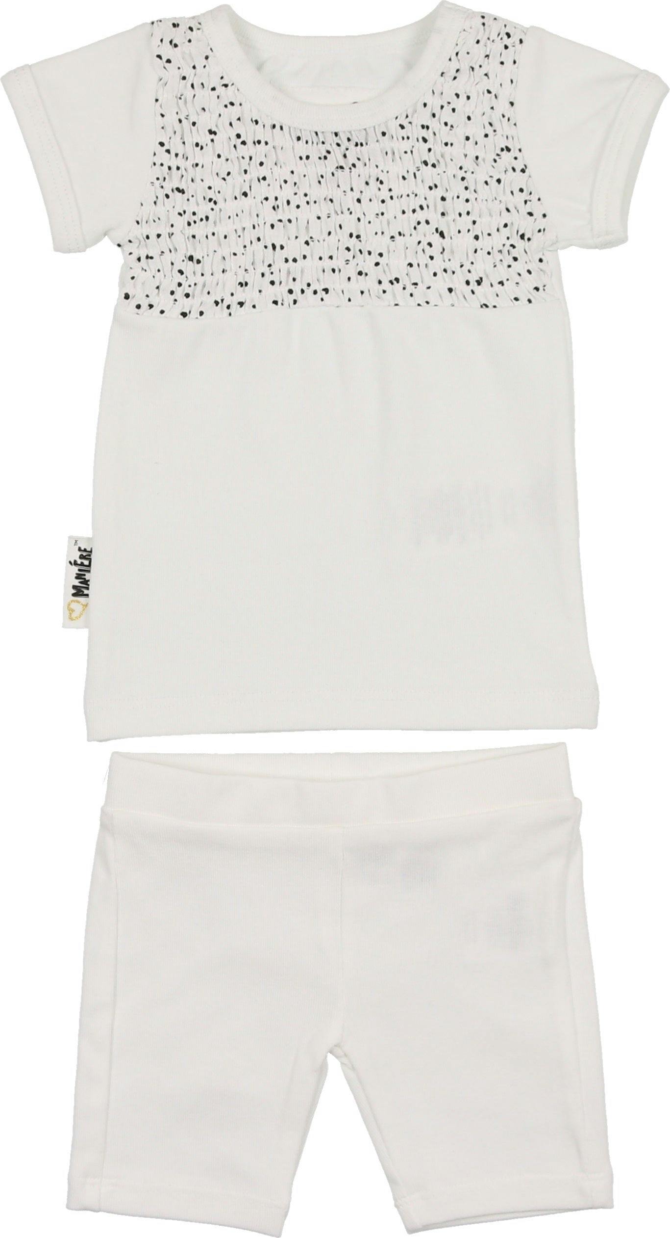 Boys Speckled Smocked Top & Short Set