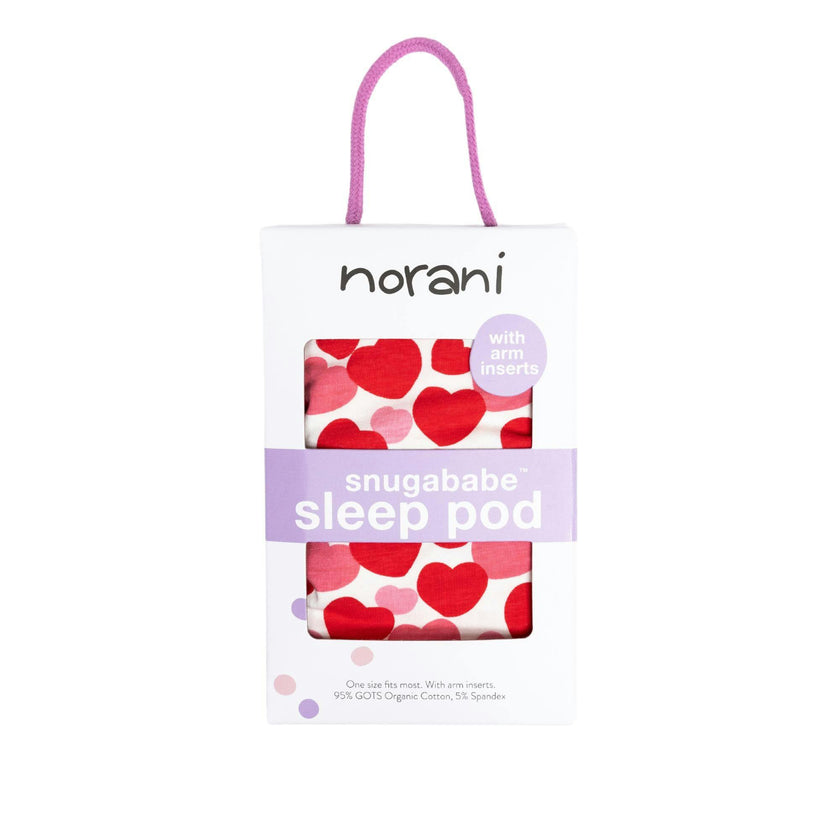 Snugababe Swaddle™ Sleep Pod - Red & Pink Hearts