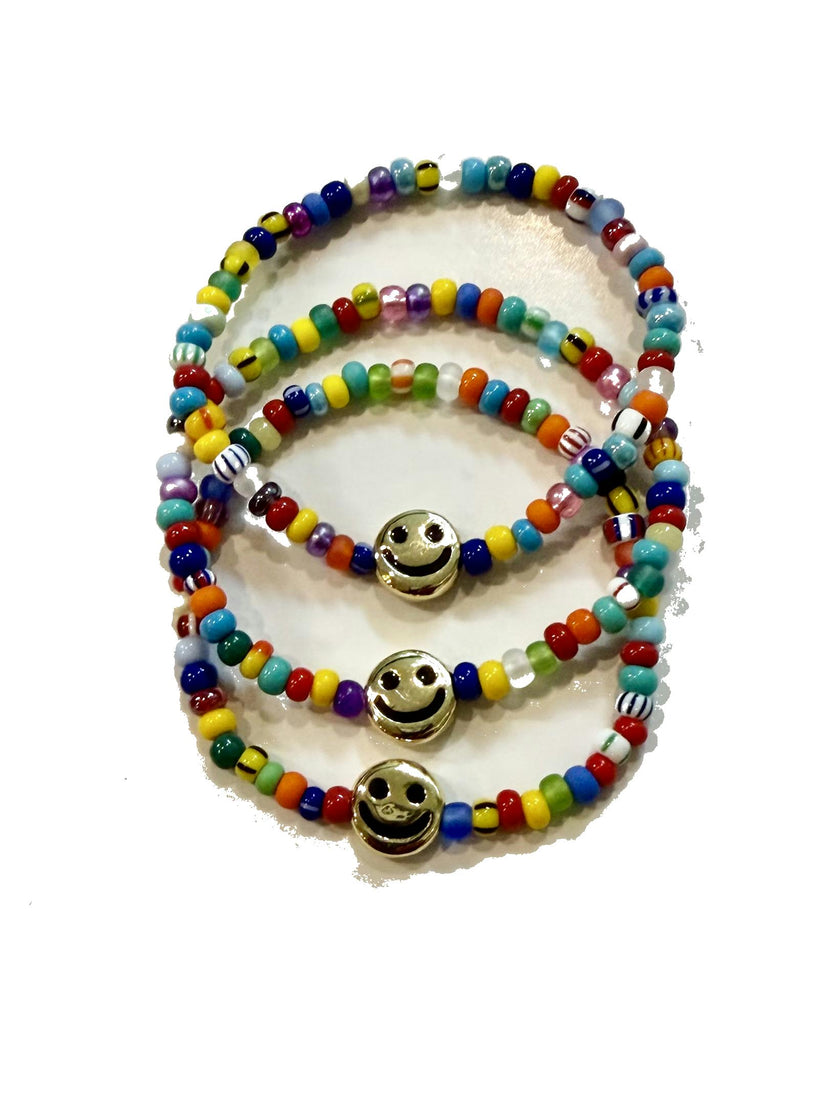 Gold Smileys - Bracelet Set of 3