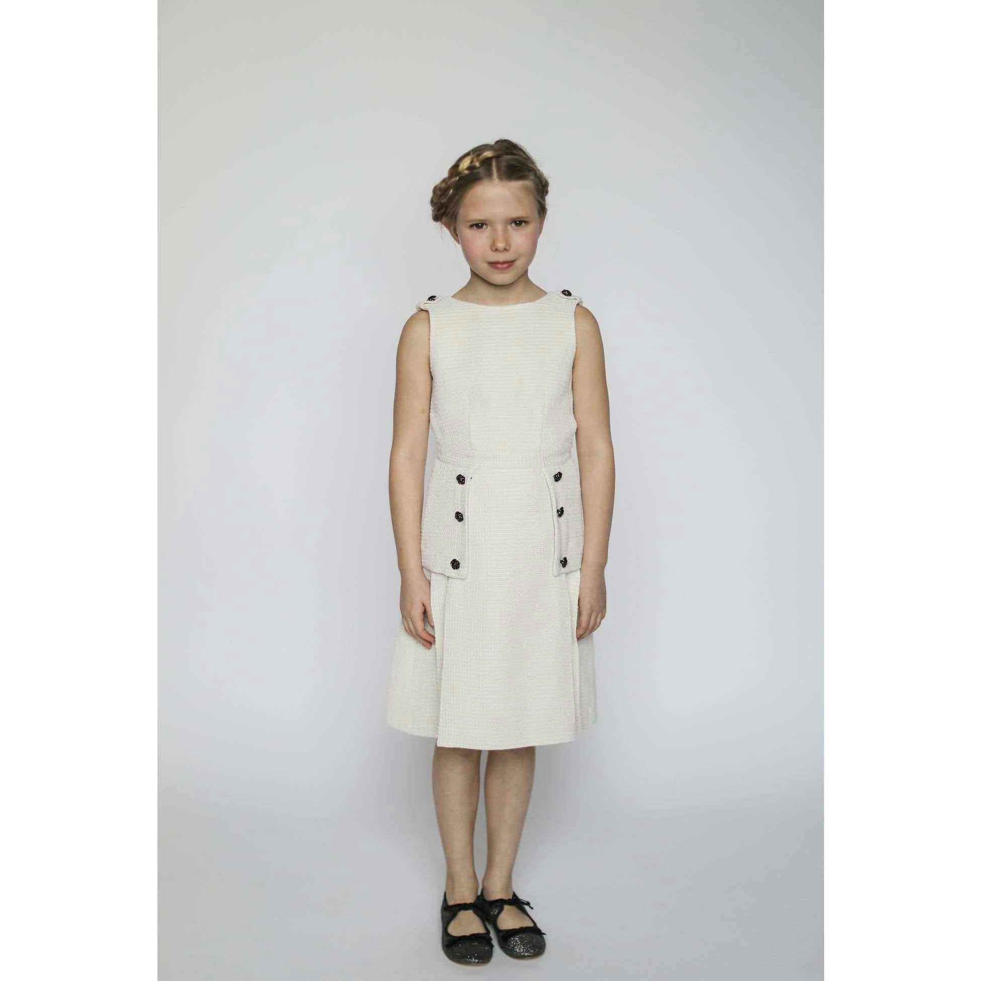 Daphne dress (ivory with gold metallic thread)