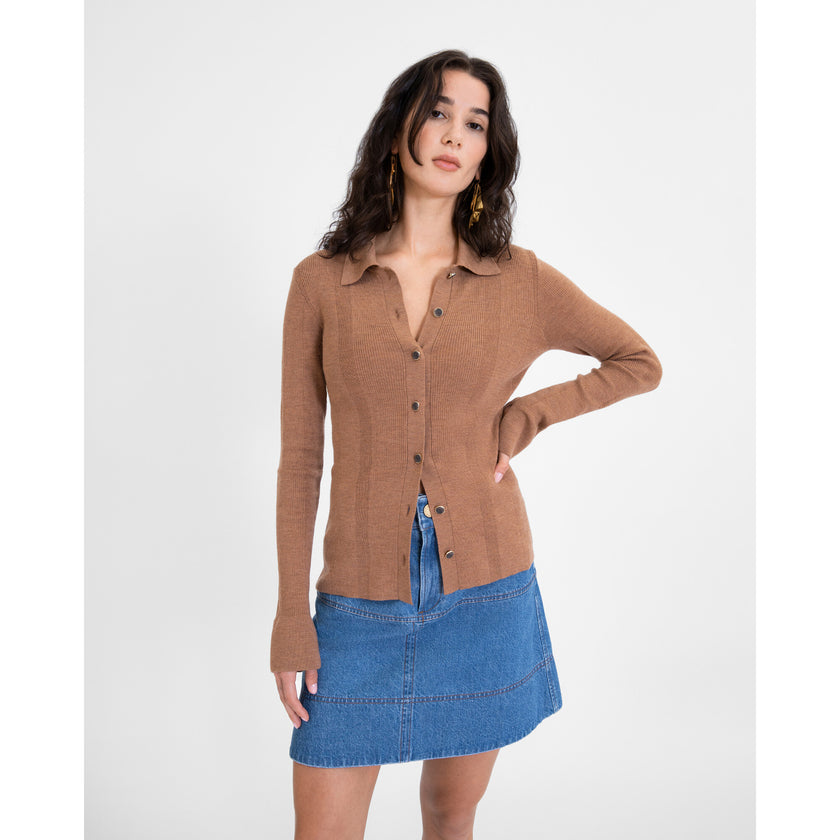 Women's Perry Knit Top, Tan