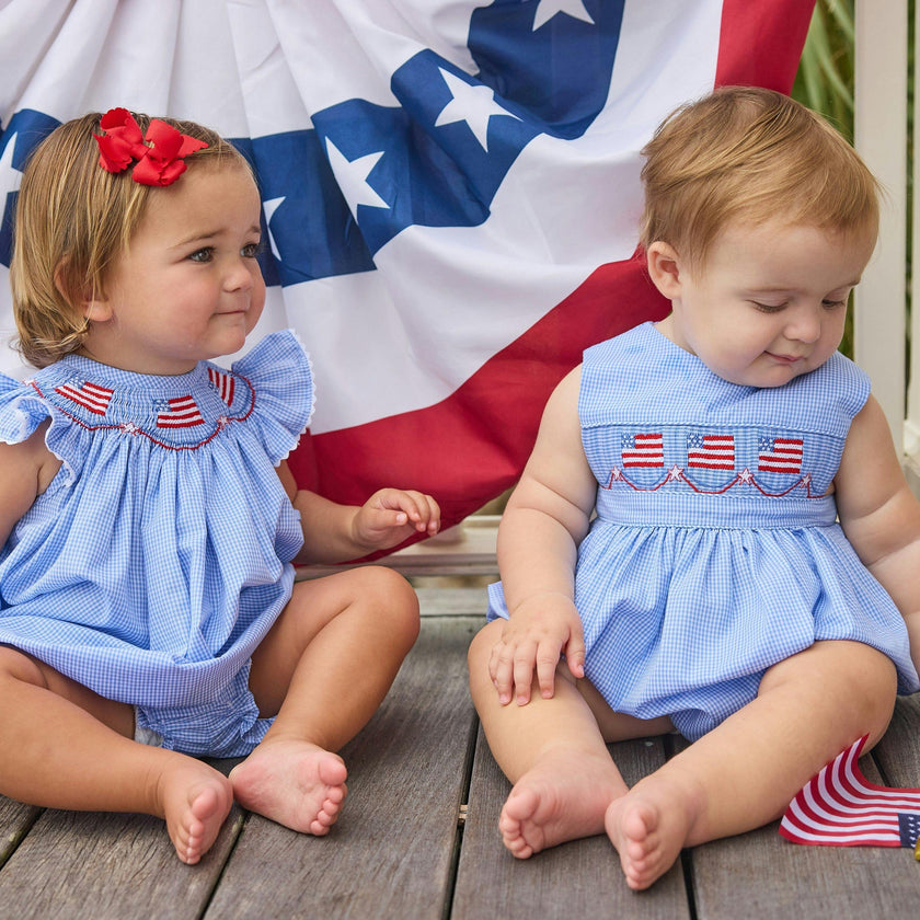 Smocked Apron Bubble - Flags