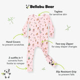 Nutcracker Pink Bamboo Convertible Footie