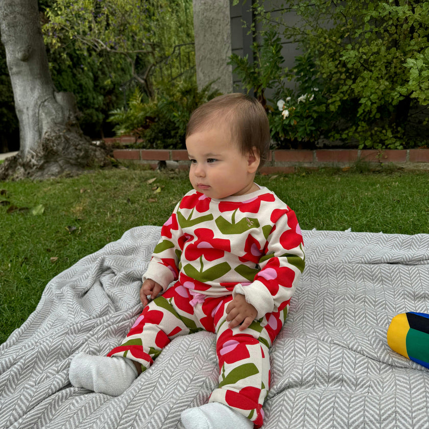 Recycled Cotton Flower Baby Sweatshirt