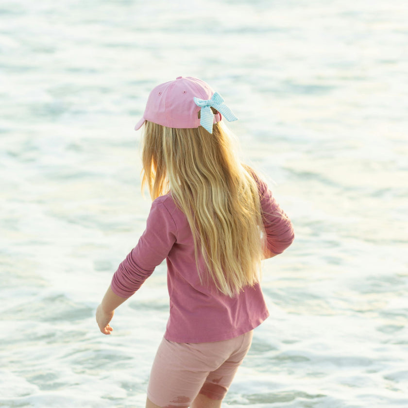 Pink Mermaid Bow Baseball Hat (Baby/Toddler, Youth)