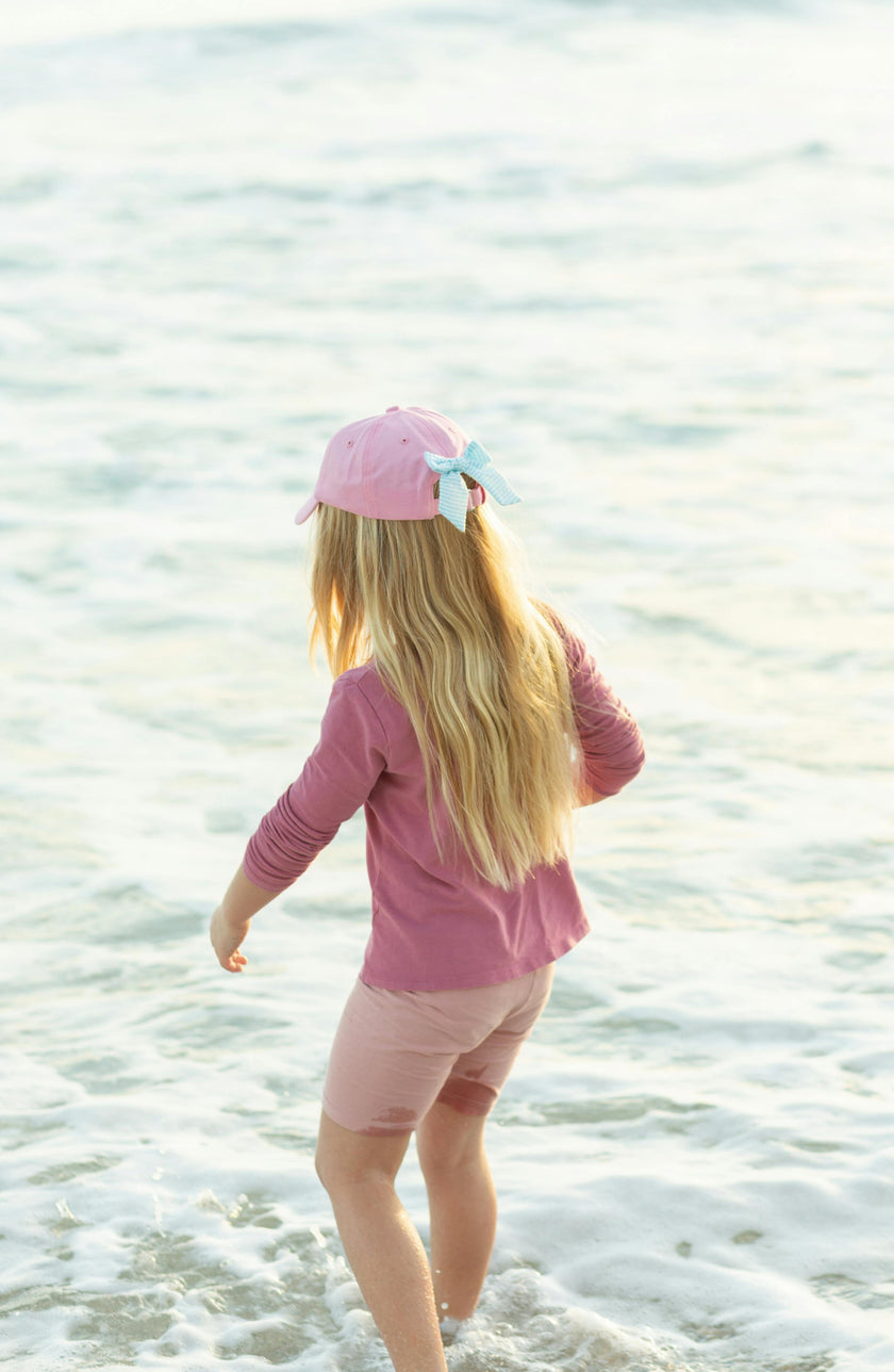 Pink Mermaid Bow Baseball Hat