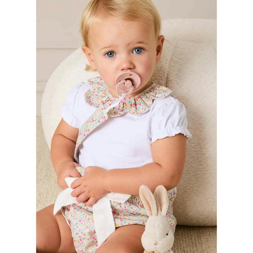 Adelaide Floral Bow Detail Bloomers in Pink (1mth-2yrs)