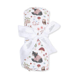 Southern Woodland Animals Pink - Swaddle Blanket