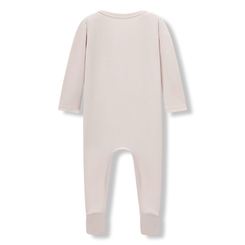 Sepia Rose Luxe Solid Zipper Footed Romper