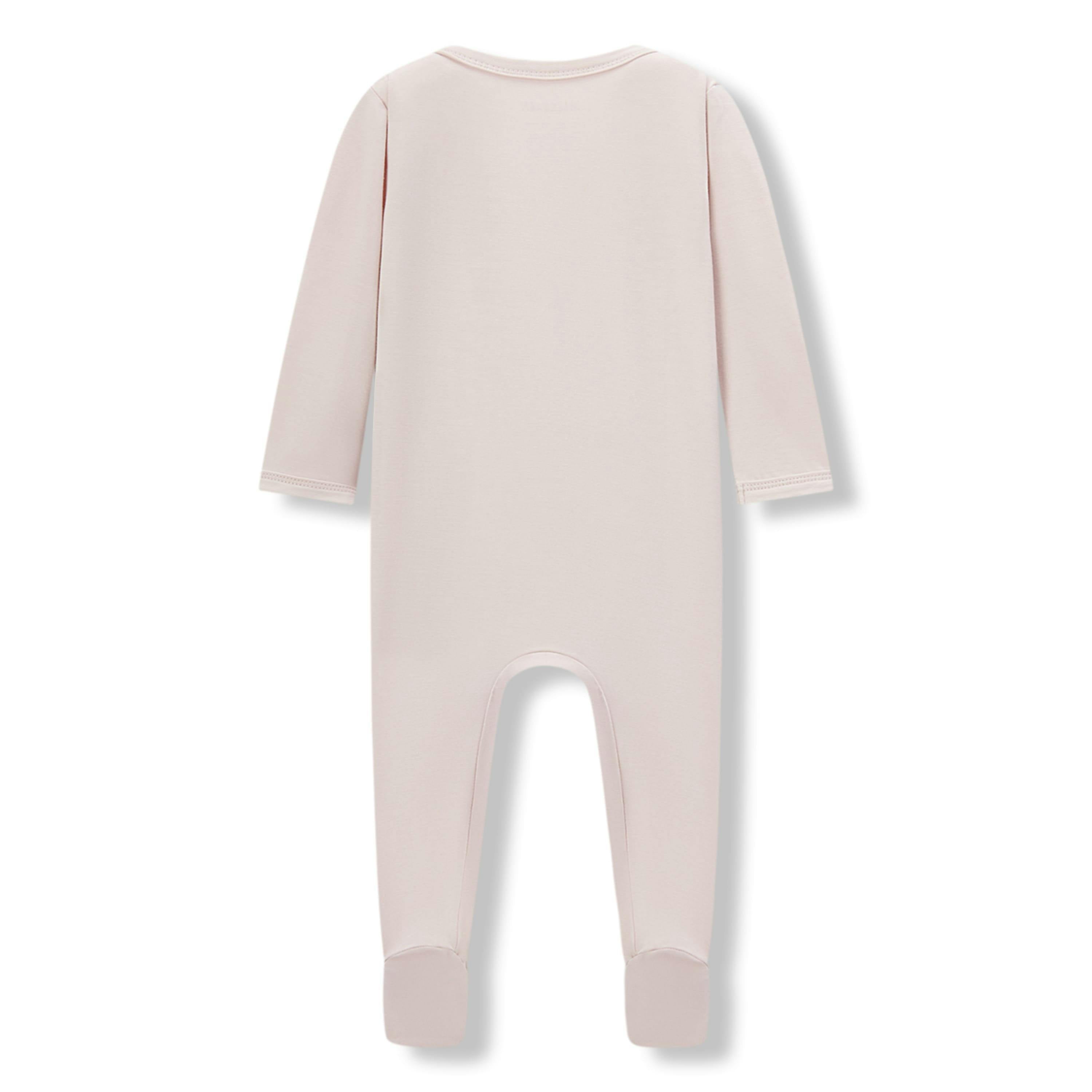 Sepia Rose Luxe Solid Zipper Footed Romper