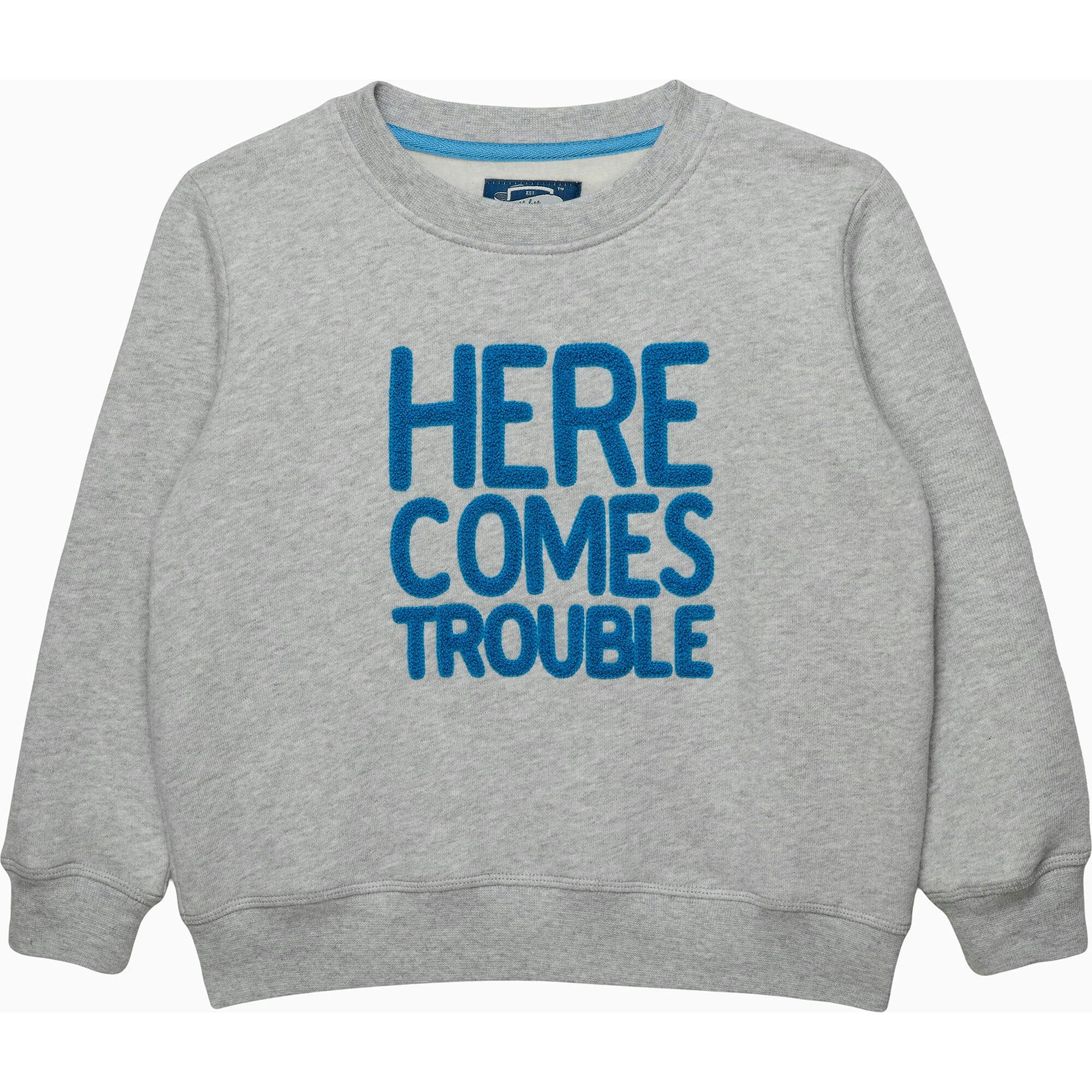 Here Comes Trouble Sweatshirt in Grey Marl