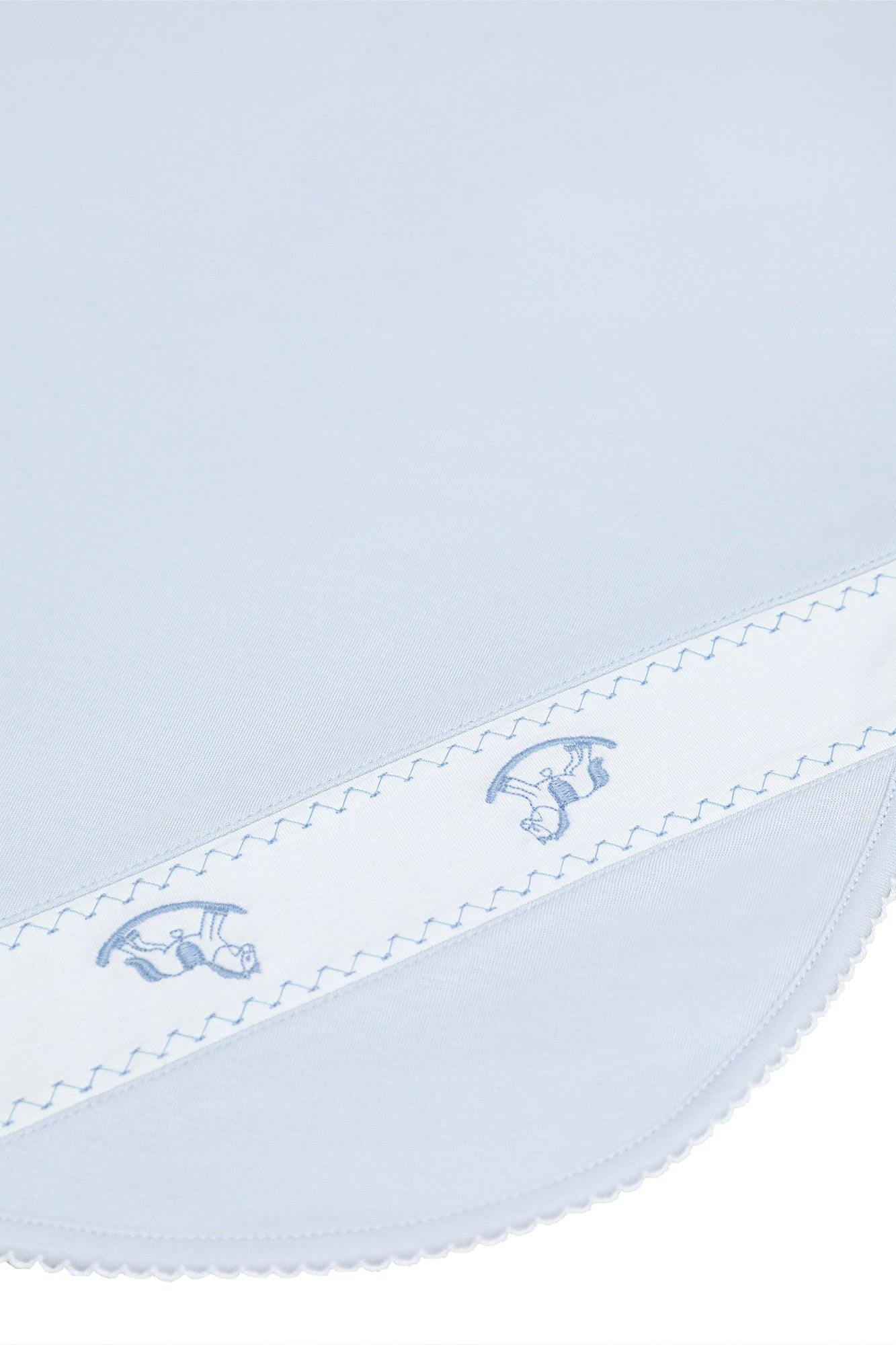 Blue Rocking Horse Embroidered Blanket