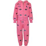 Women's Evil Eye Hoodie Set Pink