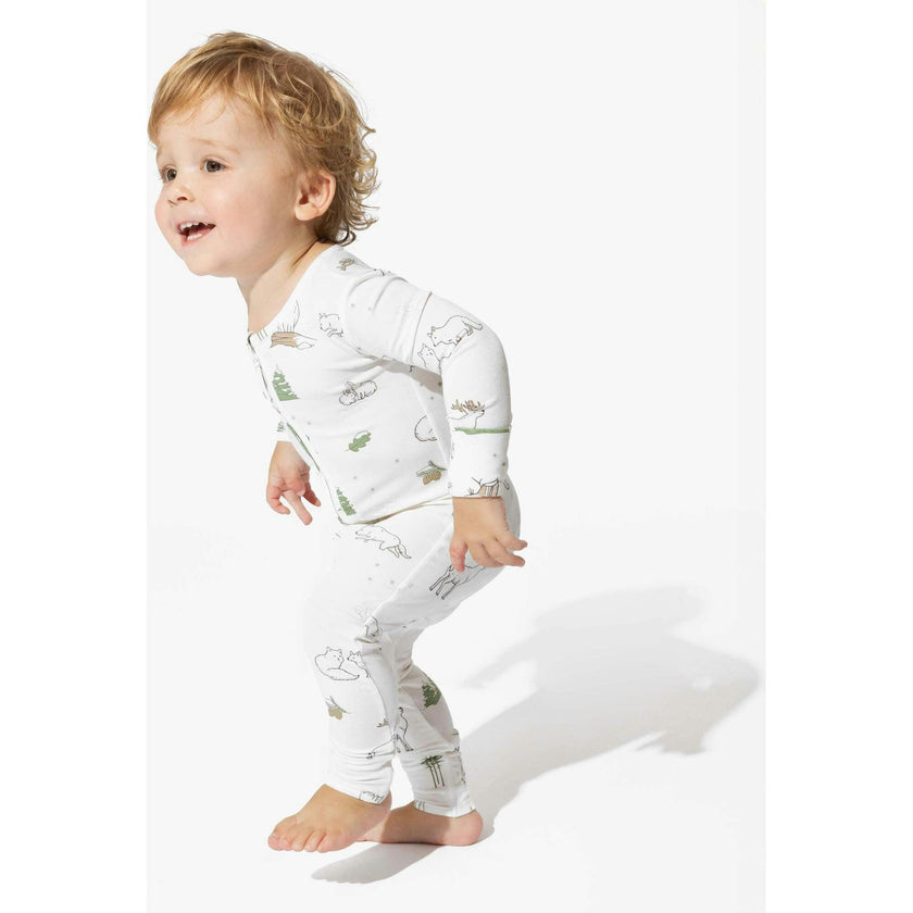 Winter Forest Animals Bamboo Convertible Footie