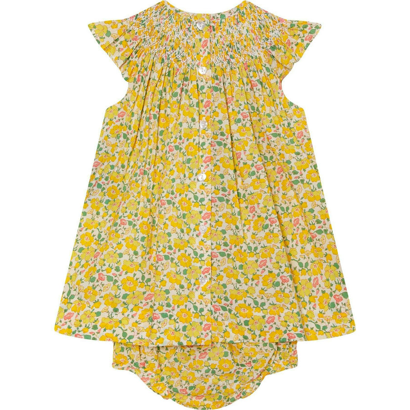 Made With Liberty Fabric Smocked Baby Dress Poet