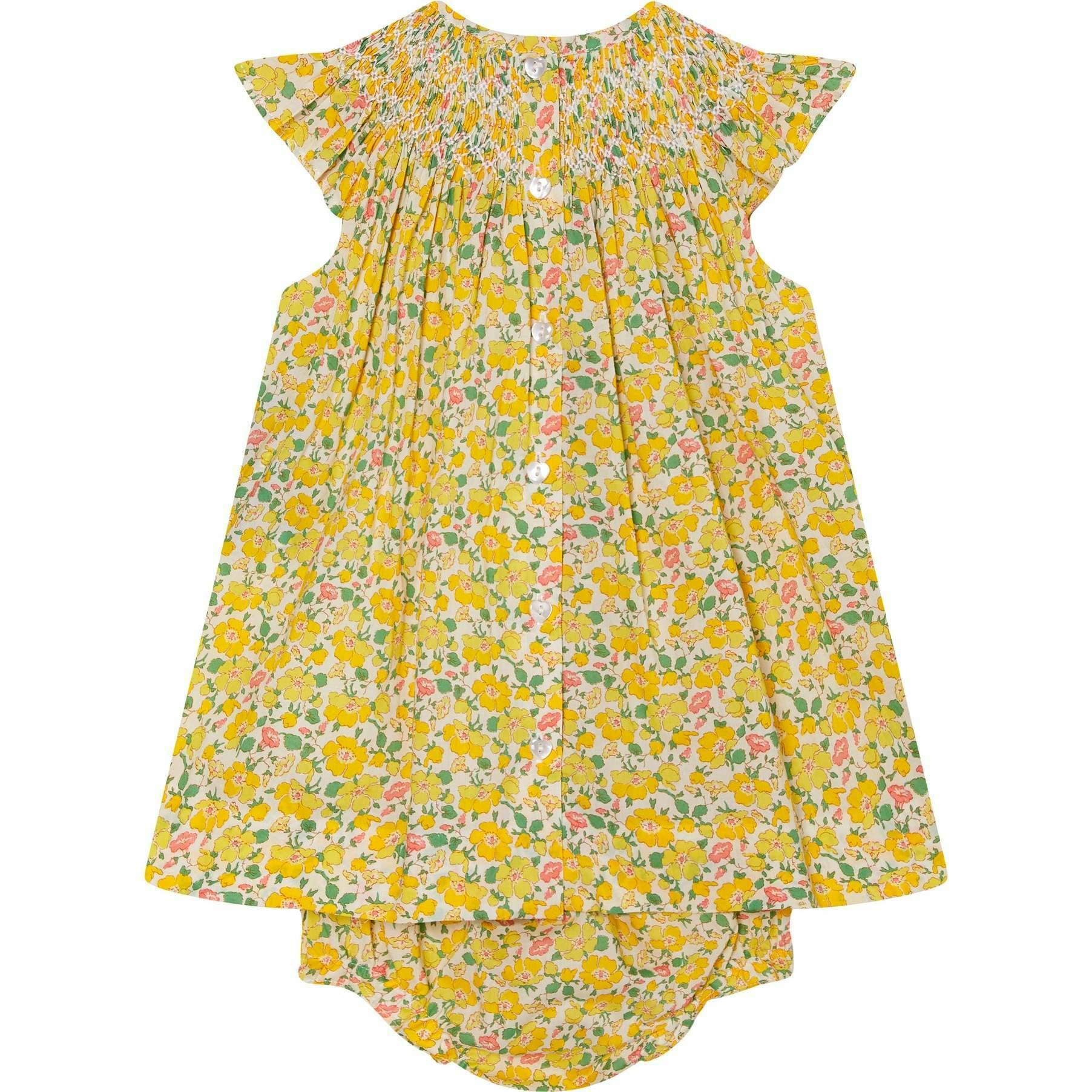 Made With Liberty Fabric Smocked Baby Dress Poet