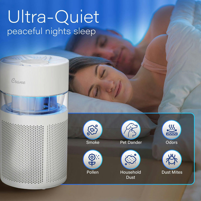 True HEPA Air Purifier For Nursery, Up To 200 Sq. Ft., With Night Light
