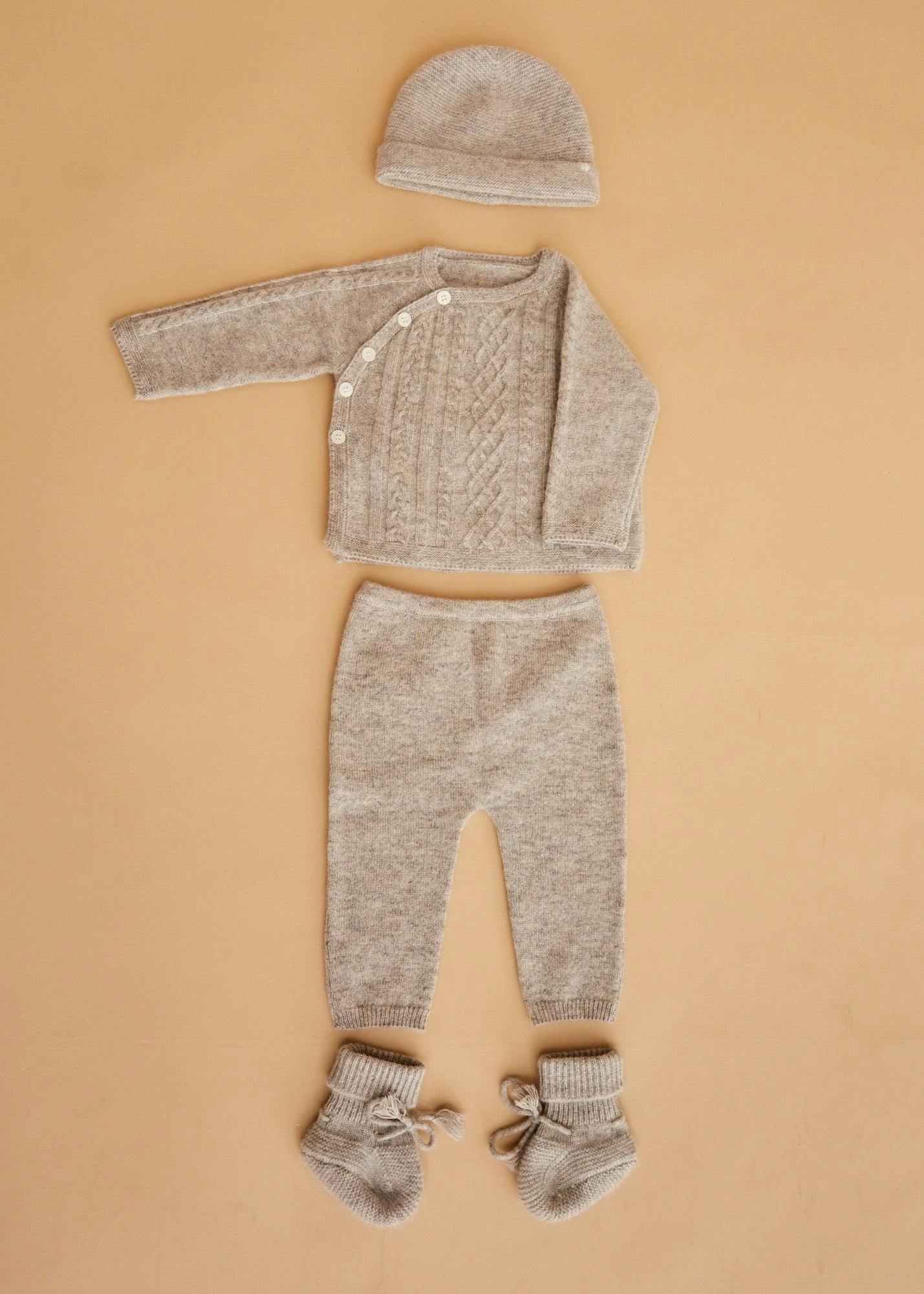 The Light Grey Noah Cashmere Baby Knitted Set