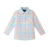 Kids Bright Pastel Multi Check Buttondown