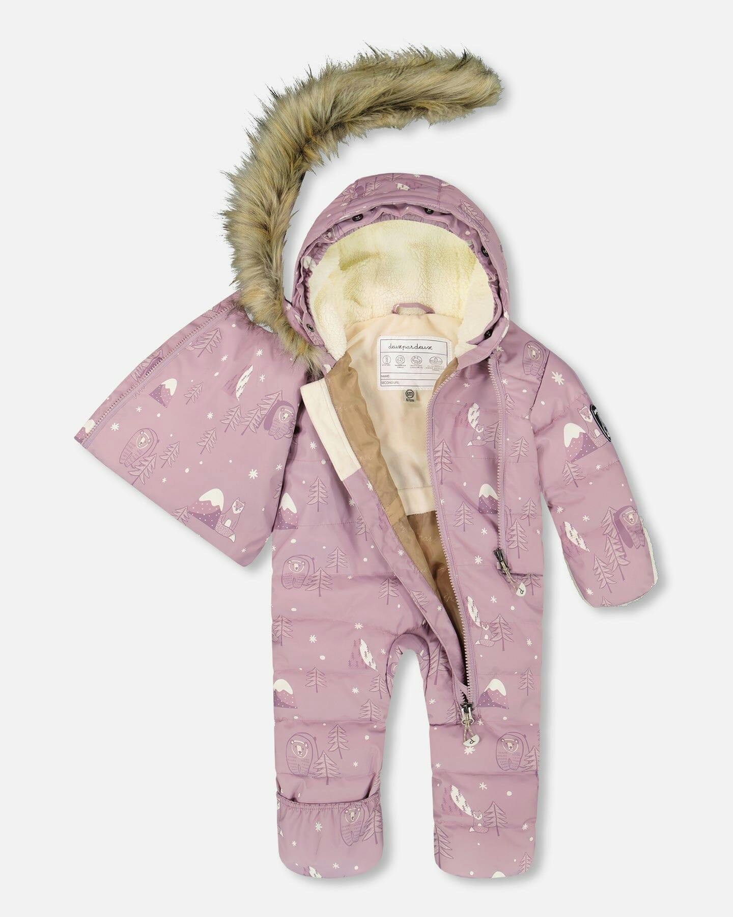 One-Piece Baby Snug Snowsuit Designed for Car Seat