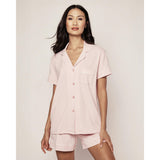 Women's Pima Short Sleeve Short Set in Pink