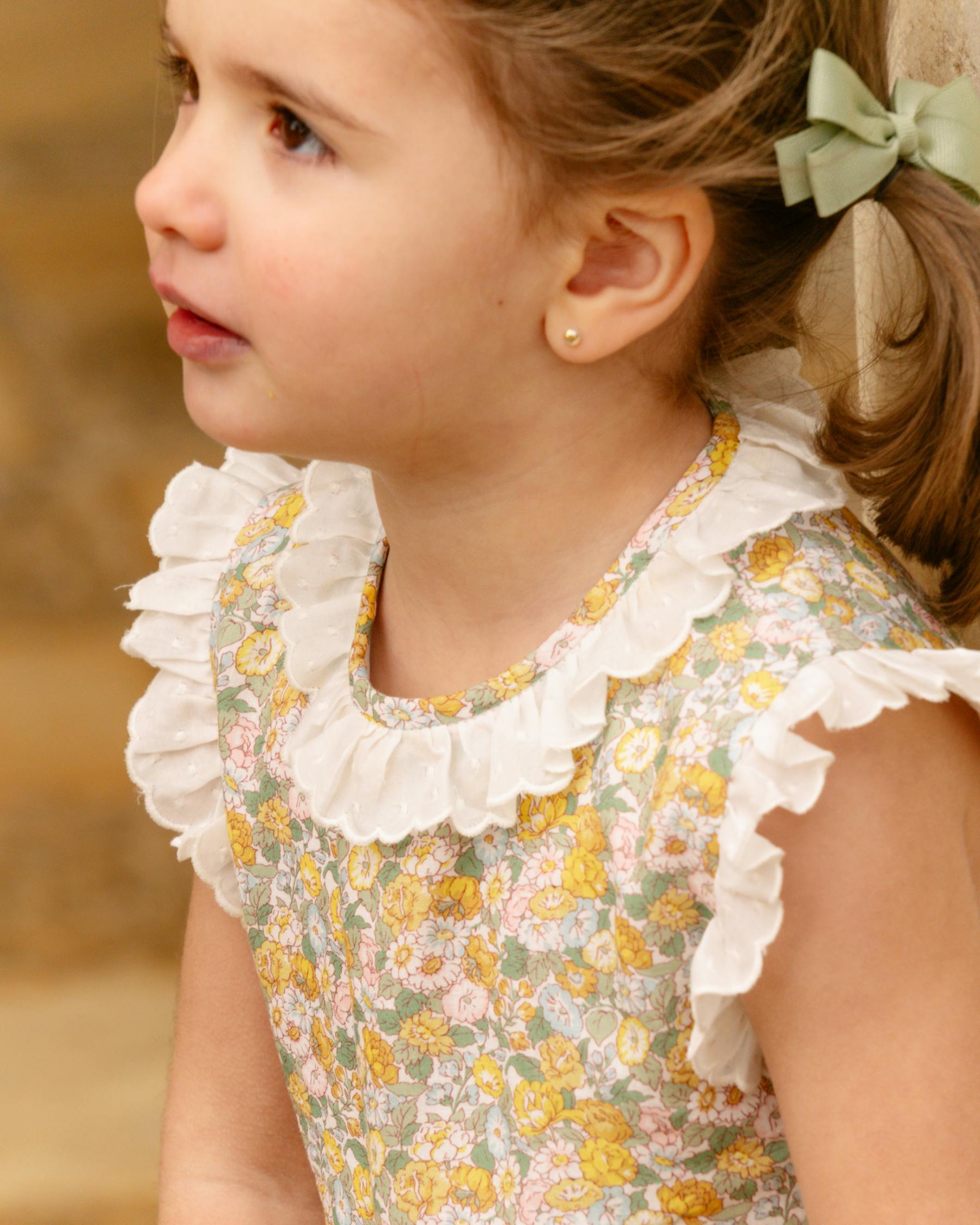 Maria Dress Yellow Green Liberty