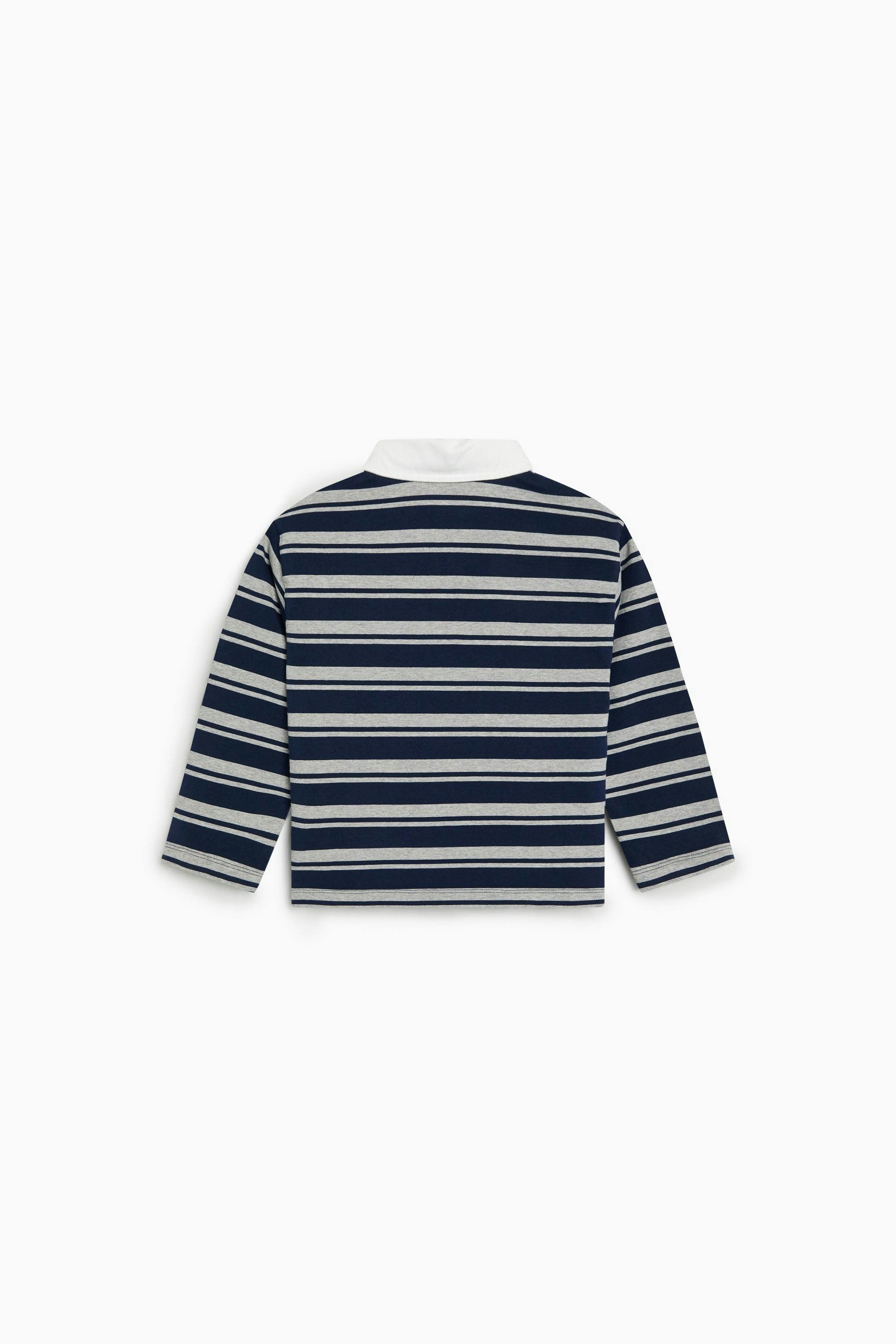 Glowee Polo Black Iris Stripe