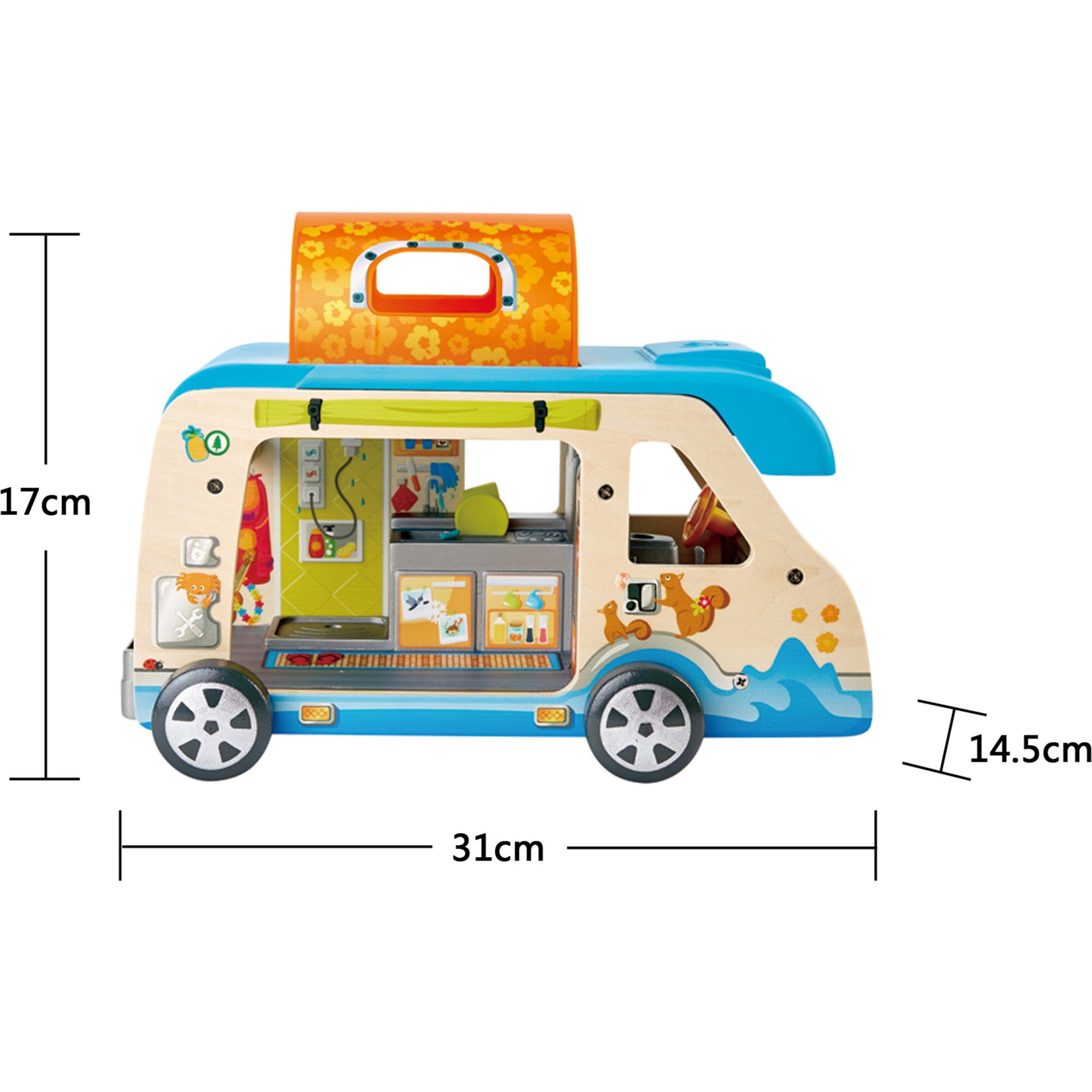 Adventure Camper Van Playset W/ Action Figures & Accessories