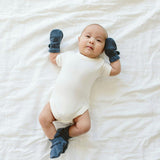 STAY ON MITTS | MIDNIGHT — Bamboo Organic Cotton Blend, 0–6M