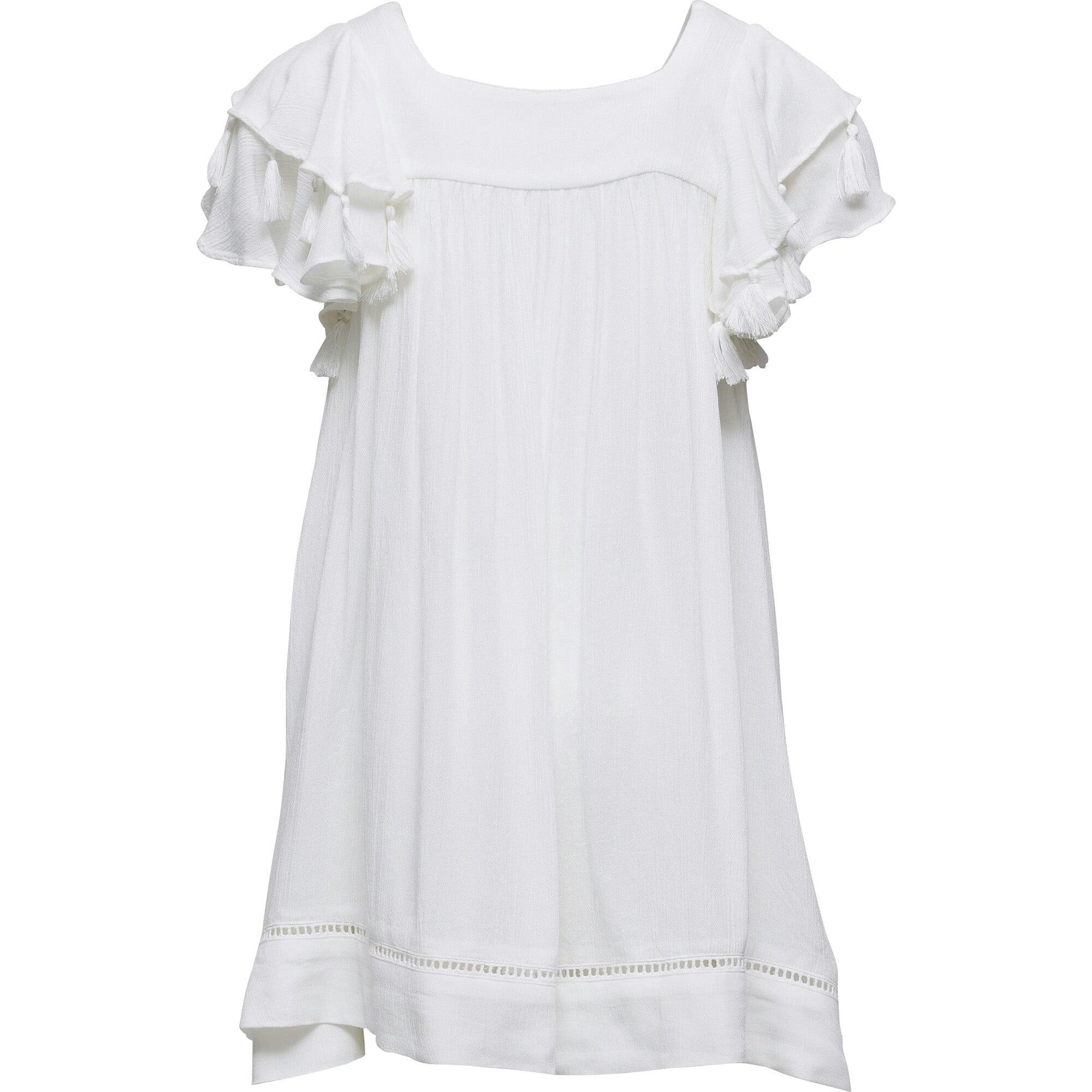 White Tassel Time Beach Dress