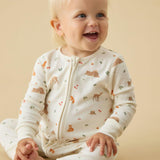 Forest Friends Clever Zip Baby Pajamas