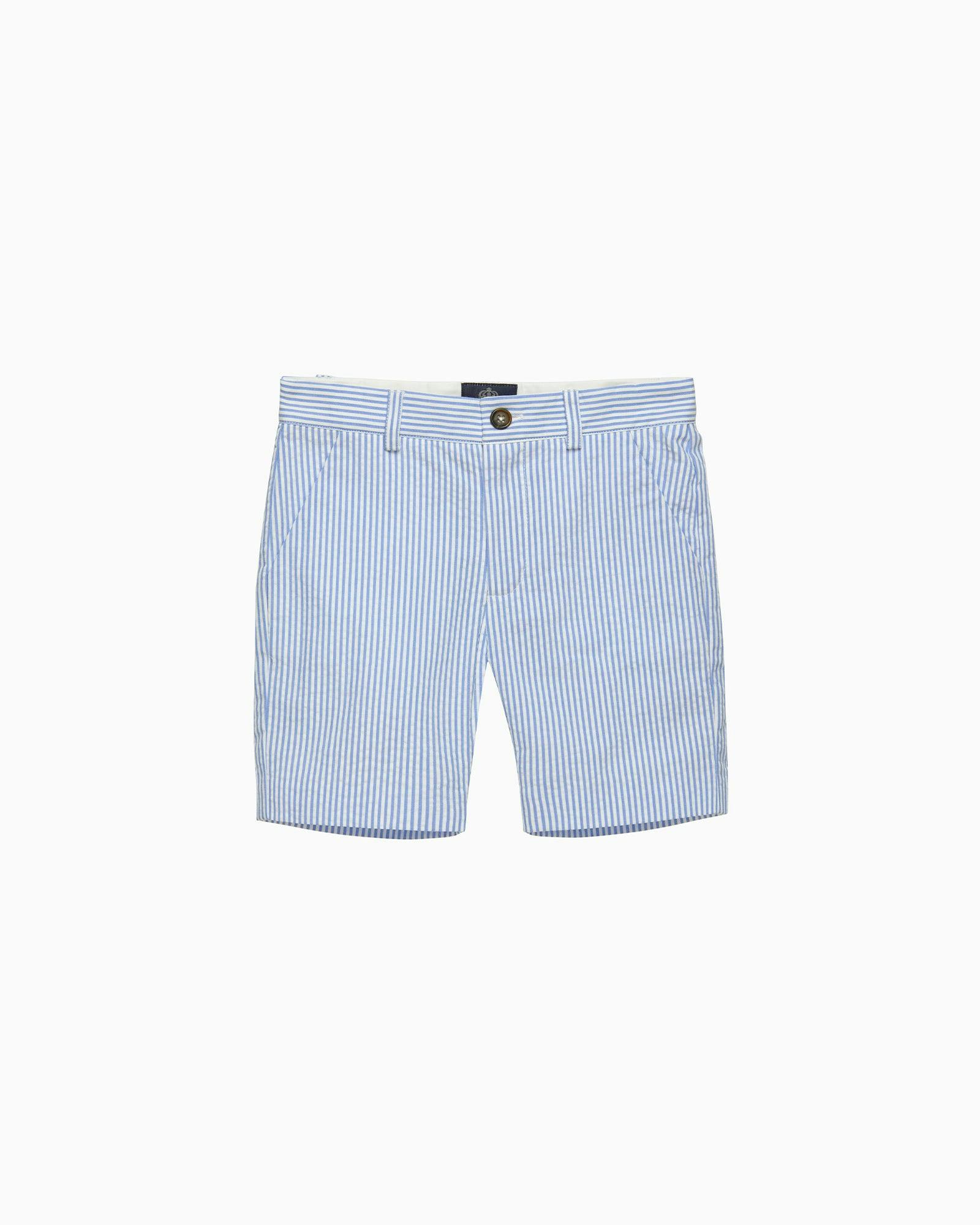 Theo Tailored Shorts in Blue Stripe