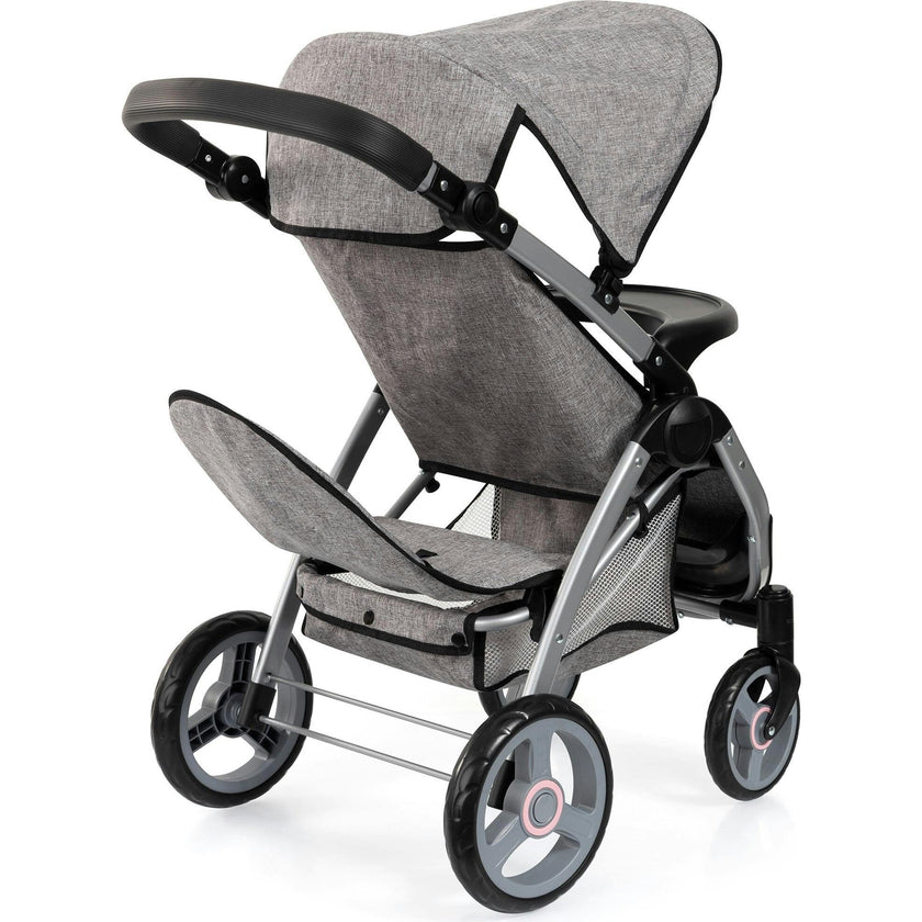 Bayer Design Dolls: Twin Star Stroller - Grey
