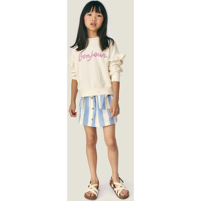 Mipounet SS26 Bonjour, Sweatshirt Ecru