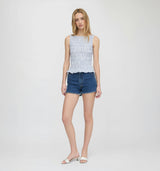 The Phoebe Nap Top - Blue Swiss Dot