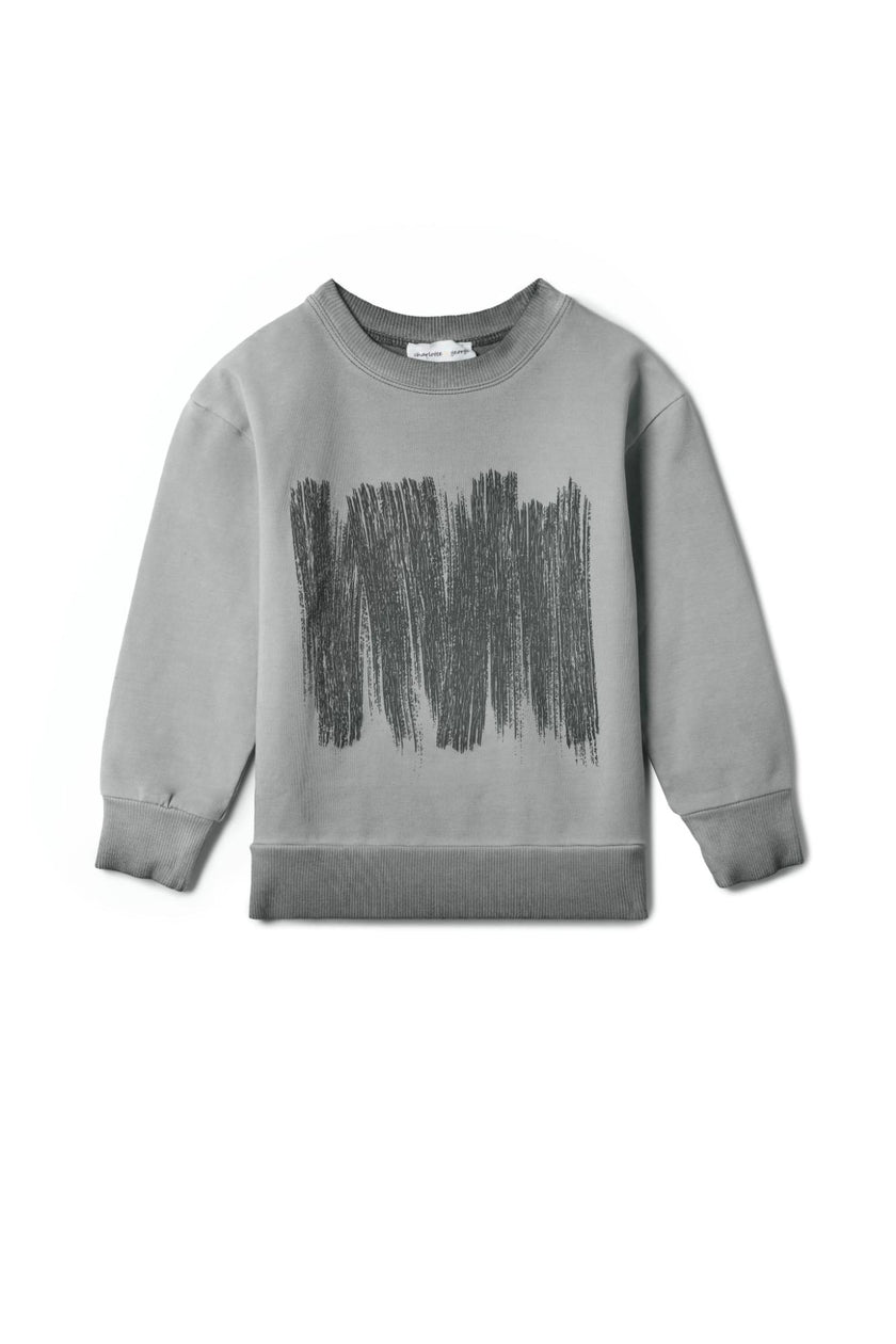 Painted Print Soft French Fleece Sweatshirt