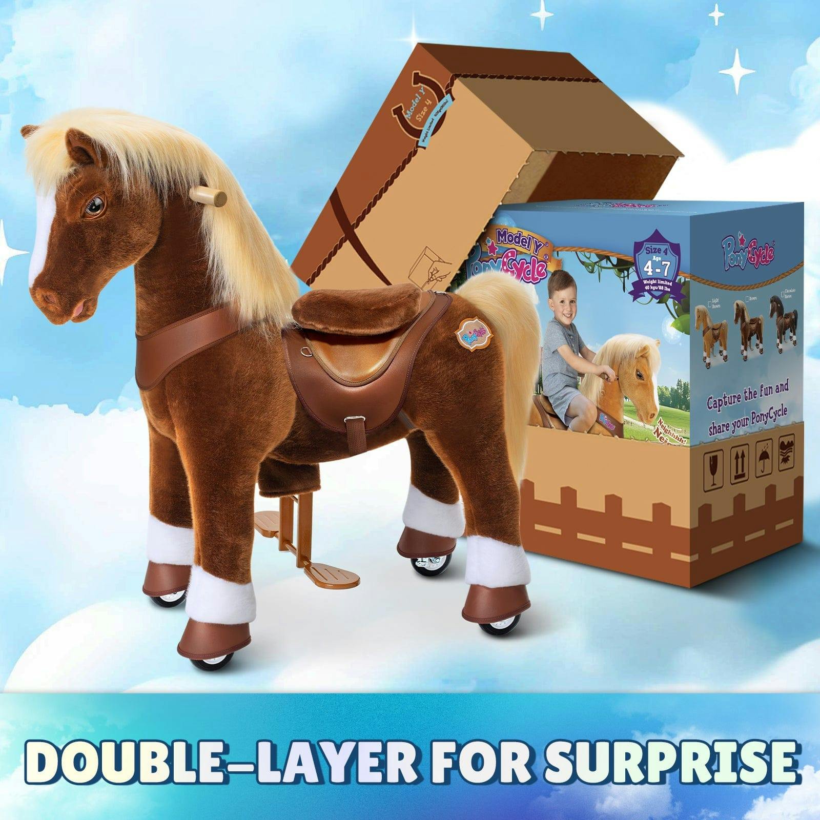 Model Y® Horse Ride-On Toy Age 4–7 – Brown