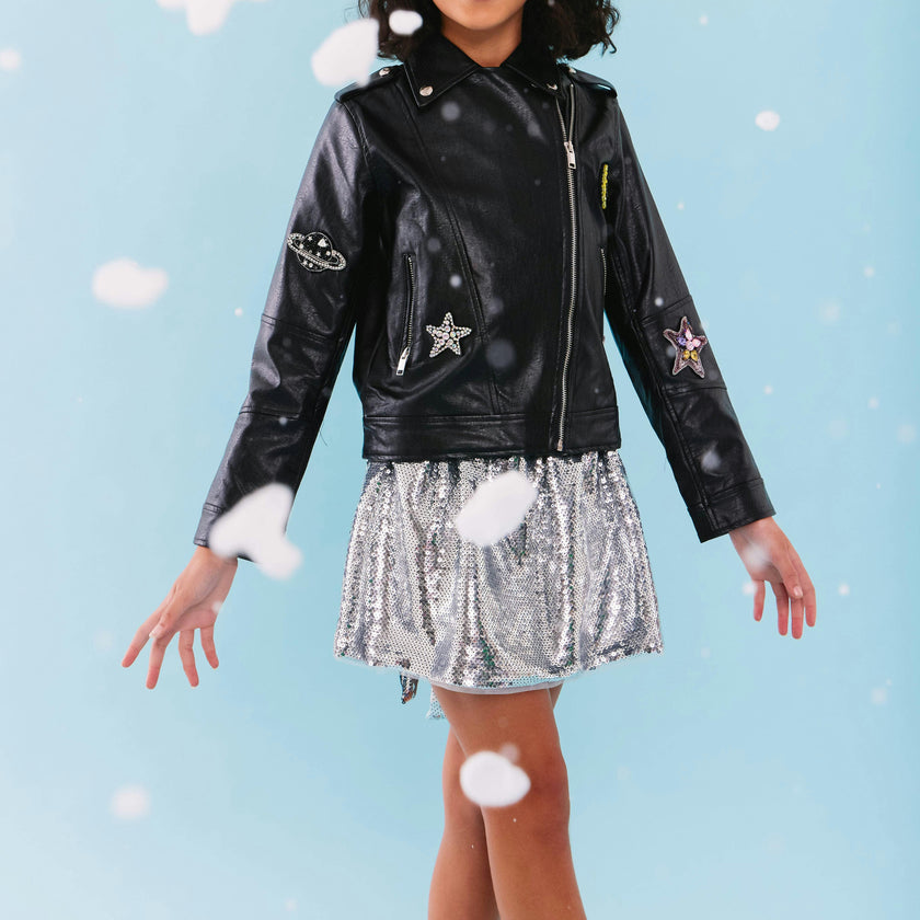 Whatever Beaded Leather Jacket