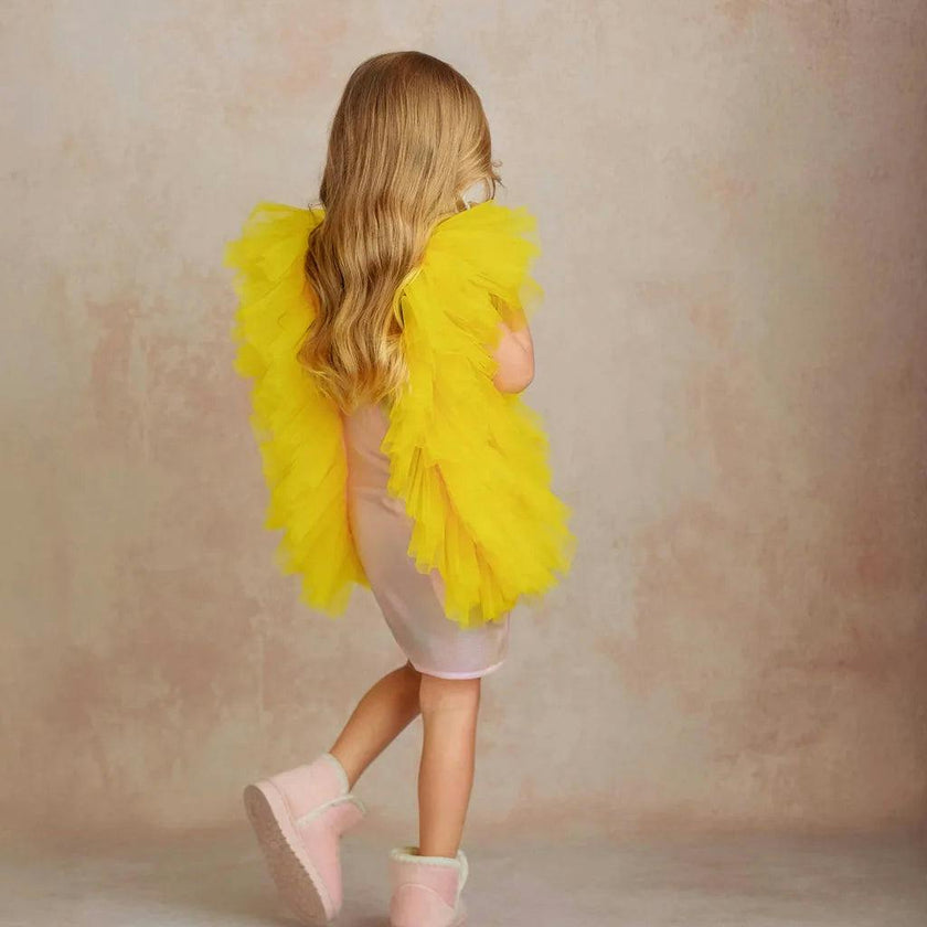 Radiant Yellow Fairy Wings Dress