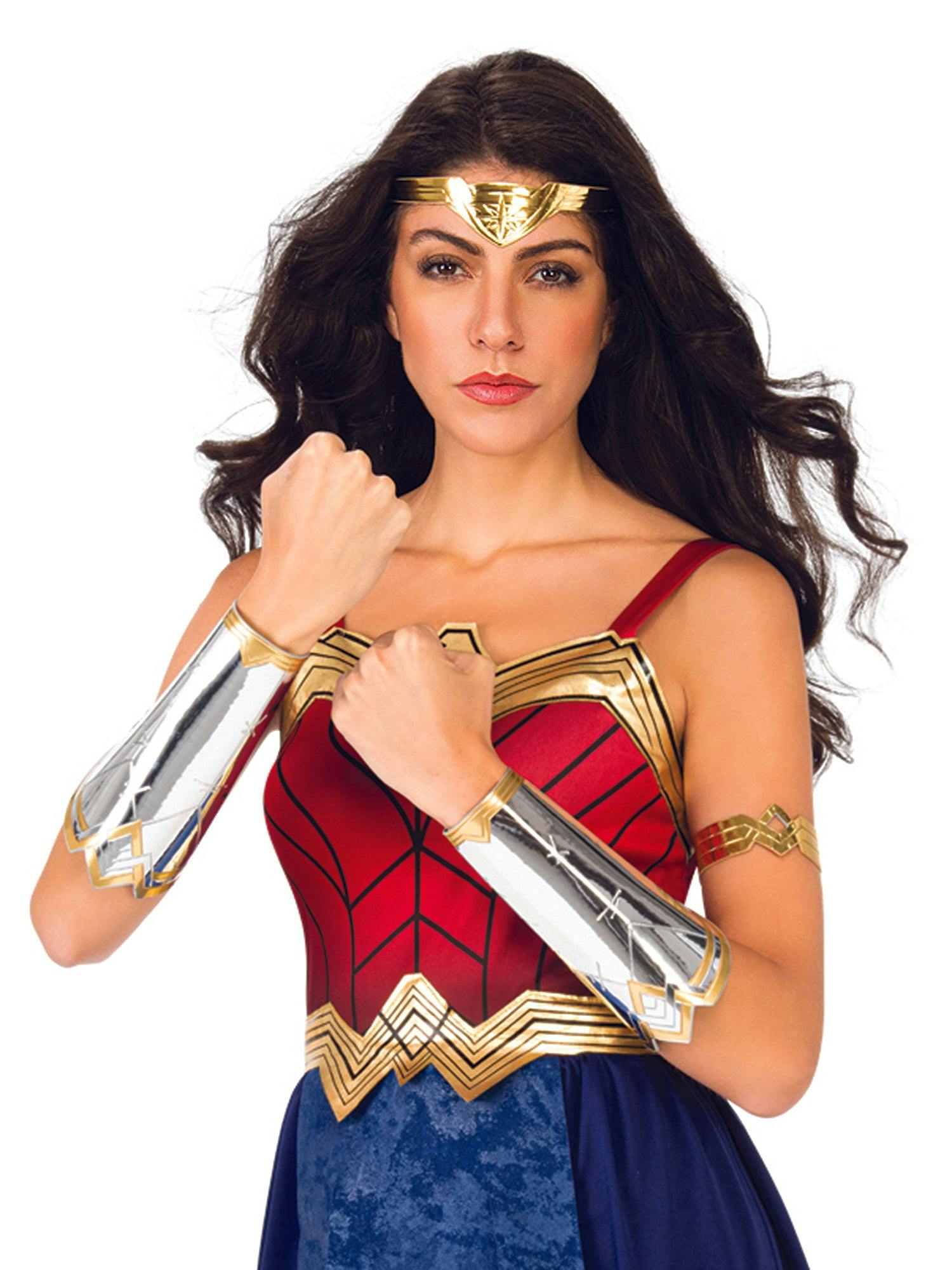 Women's WW2 Wonder Woman Tiara, Armband and Cuffs