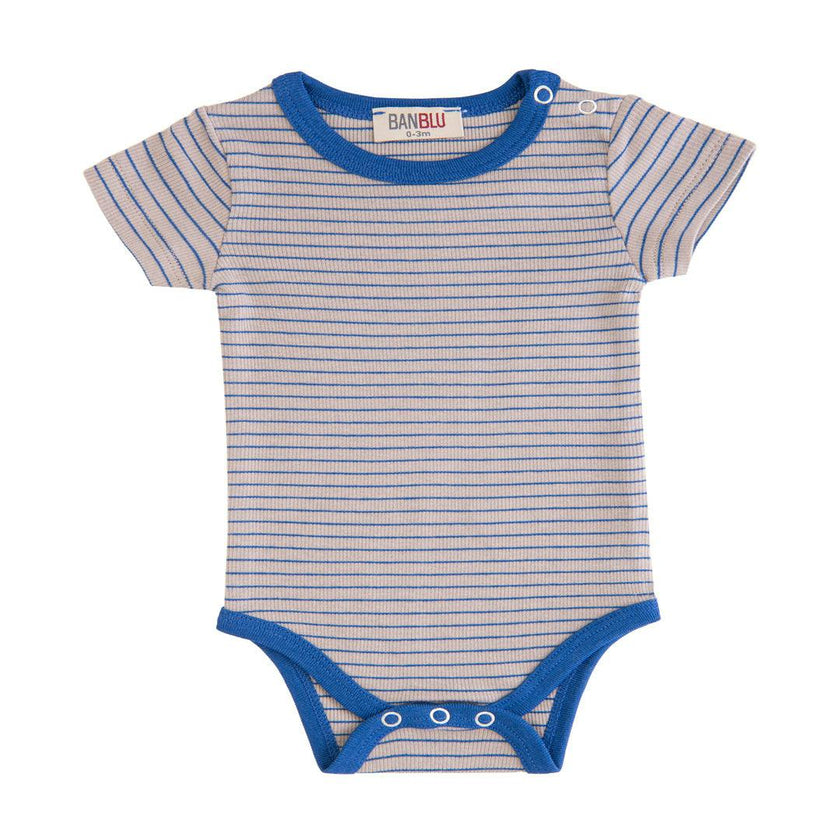 Blue Striped Modal Bodysuit