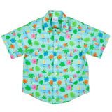 Printed Linen-Look Camp Shirt